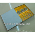 10pcs gold dessert spoon and fork in gift box